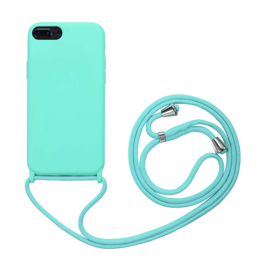 Apple iPhone 8 Plus Kılıf Zore Ropi Kapak Turkuaz