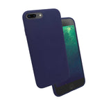Apple iPhone 8 Plus Kılıf Zore Silk Silikon Lacivert