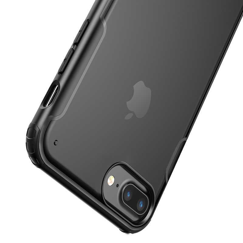 Apple iPhone 8 Plus Kılıf Zore Volks Kapak Siyah