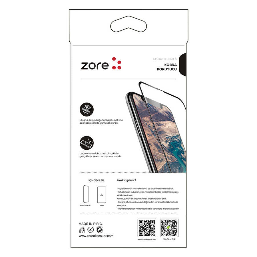 Apple iPhone 8 Plus Zore Kobra Ekran Koruyucu Siyah