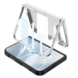 Apple iPhone Duo Kılıf M-safe Şarj Özellikli Kıpta KPT-07 Ring Standlı Sert PC Kapak Titanyum