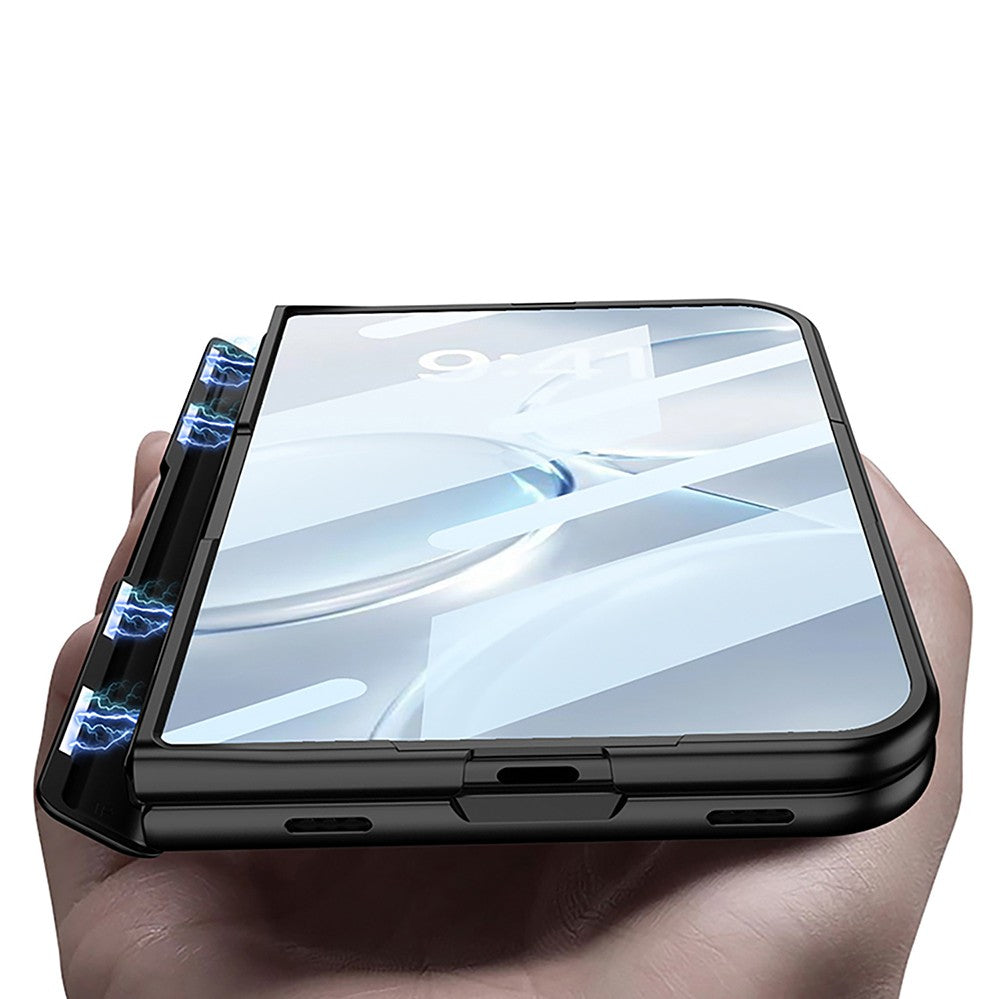 Apple iPhone Duo Kılıf M-safe Şarj Özellikli Kıpta KPT-14 Sert PC Kapak Titanyum