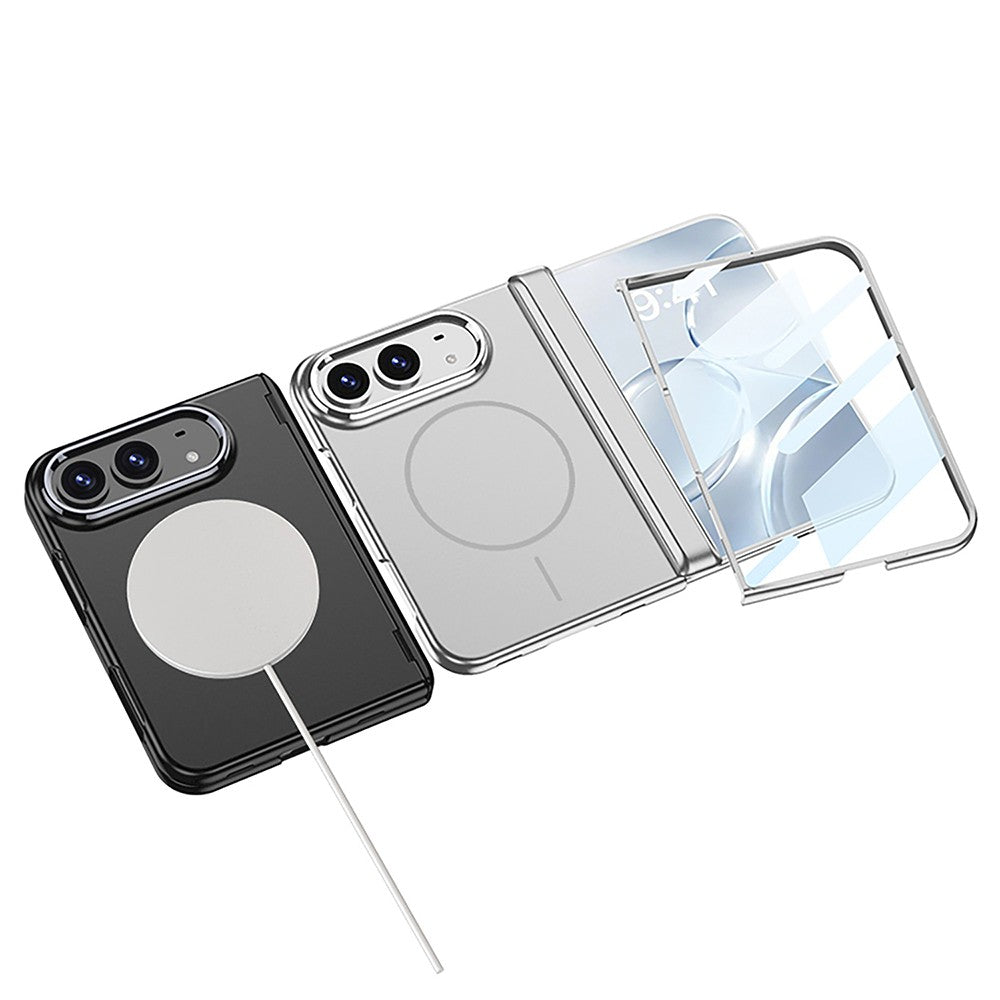 Apple iPhone Duo Kılıf M-safe Şarj Özellikli Kıpta KPT-14 Sert PC Kapak Titanyum