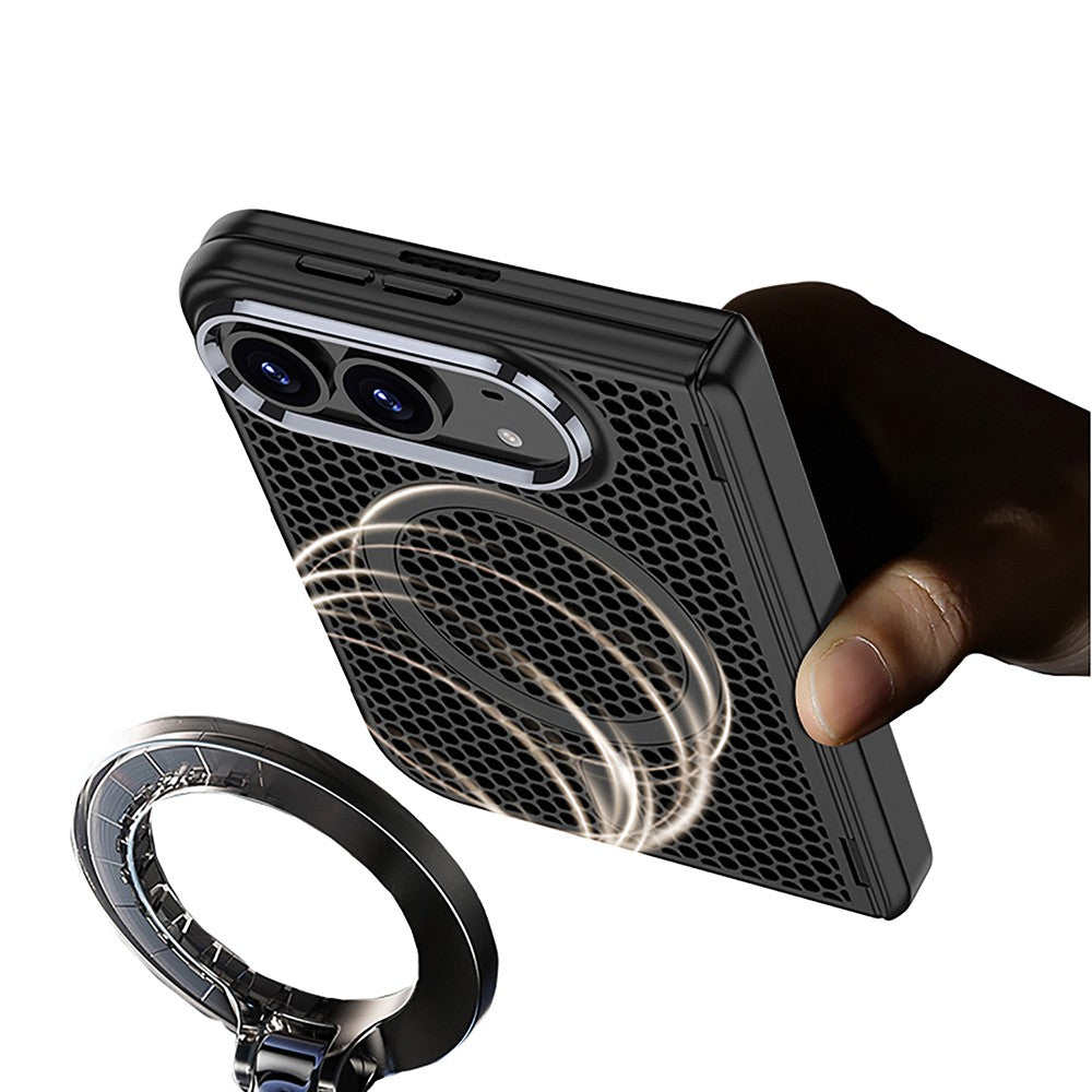 Apple iPhone Duo Kılıf M-safe Şarj Özellikli Kıpta KPT-15 Sert PC Kapak Lacivert