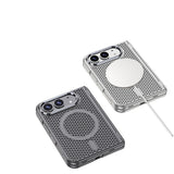 Apple iPhone Duo Kılıf M-safe Şarj Özellikli Kıpta KPT-15 Sert PC Kapak Gri
