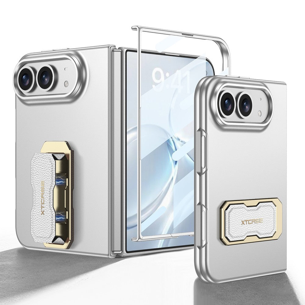 Apple iPhone Duo Kılıf Kıpta KPT-03 Sert PC Kapak Gümüş