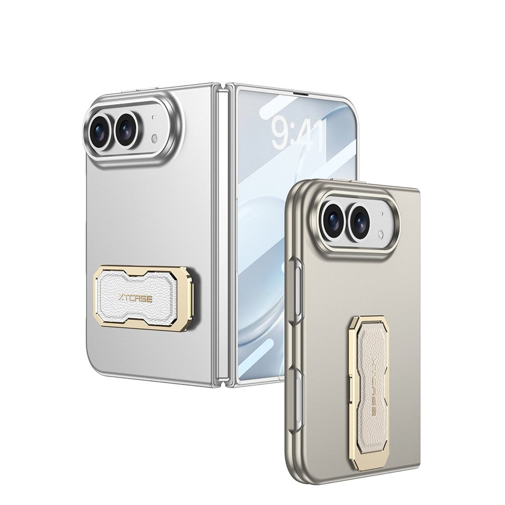 Apple iPhone Duo Kılıf Kıpta KPT-03 Sert PC Kapak Gümüş