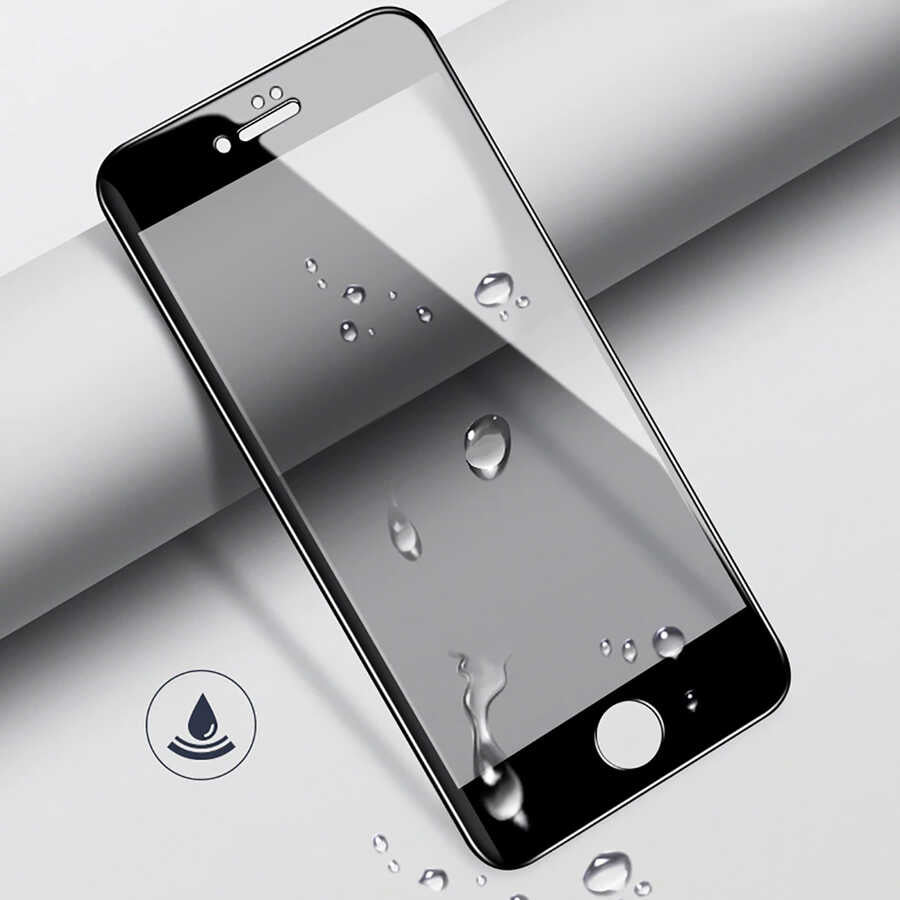 Apple iPhone SE 2020 Davin 5D Privacy Cam Ekran Koruyucu Siyah