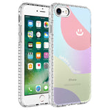 Apple iPhone SE 2020 Kılıf Airbag Kenarlı Renkli Desenli Silikon Zore Elegans Kapak NO7
