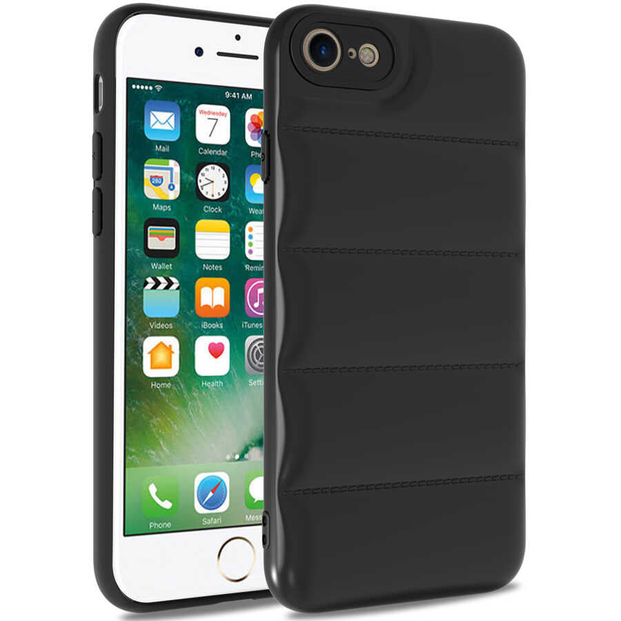 Apple iPhone SE 2020 Kılıf Zore Kasis Kapak Siyah