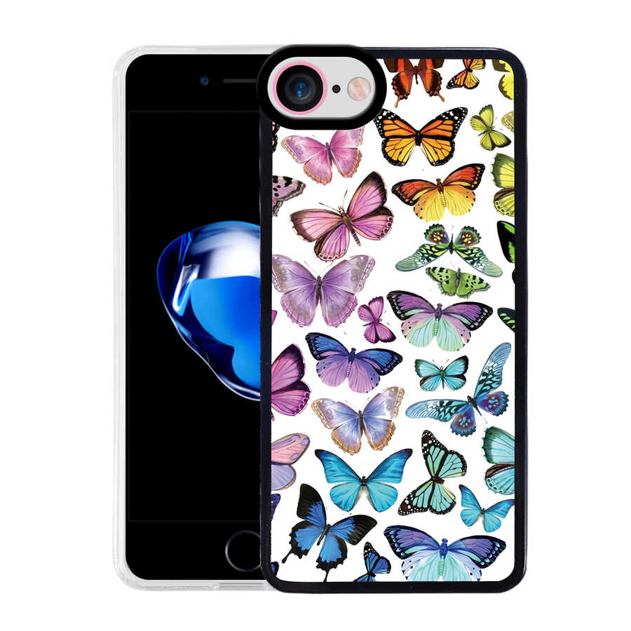 Apple iPhone SE 2020 Kılıf Zore M-Fit Desenli Kapak Cow No1