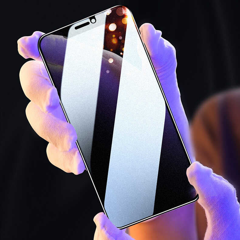 Apple iPhone SE 2020 Zore Rika Premium Privacy Temperli Cam Ekran Koruyucu Beyaz