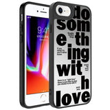 Apple iPhone SE 2022 Kılıf Aynalı Desenli Kamera Korumalı Parlak Zore Mirror Kapak Love