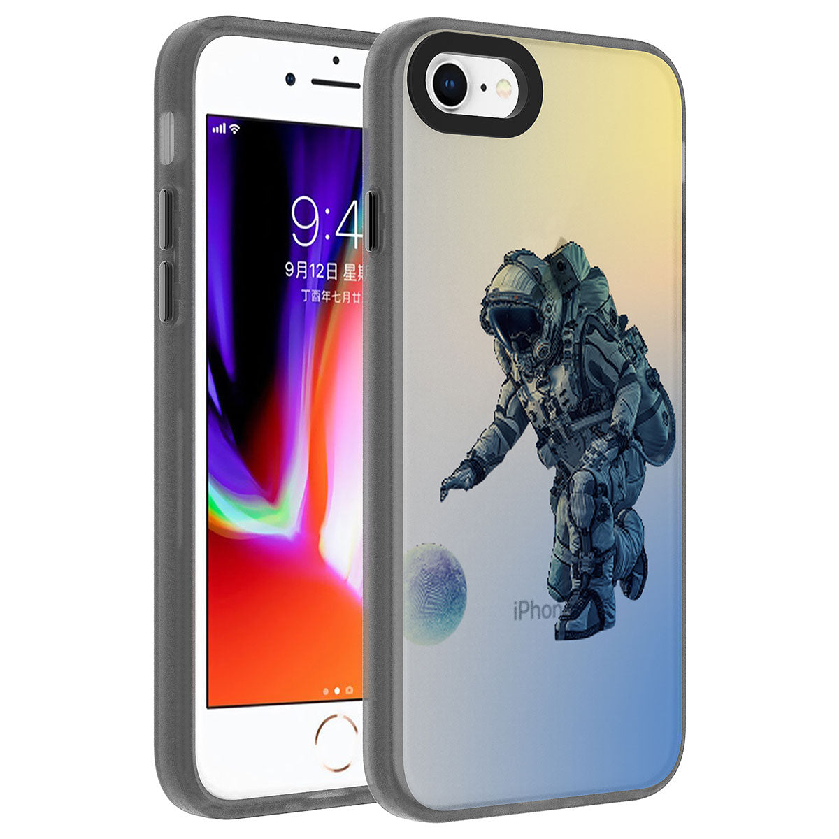 Apple iPhone SE 2022 Kılıf Desenli Zore Dragon Sert Kapak Gezegen