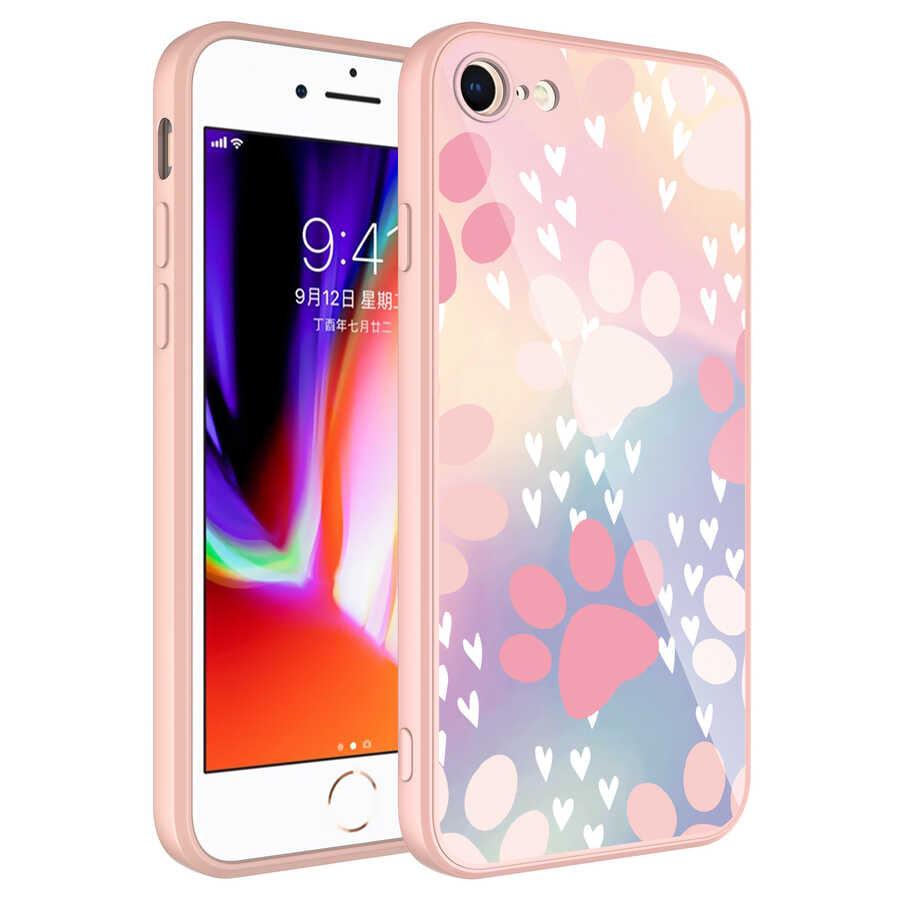 Apple iPhone SE 2022 Kılıf Kamera Korumalı Desenli Sert Silikon Zore Epoksi Kapak NO6