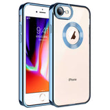 Apple iPhone SE 2022 Kılıf Kamera Korumalı Logo Gösteren Zore Omega Kapak Siyah