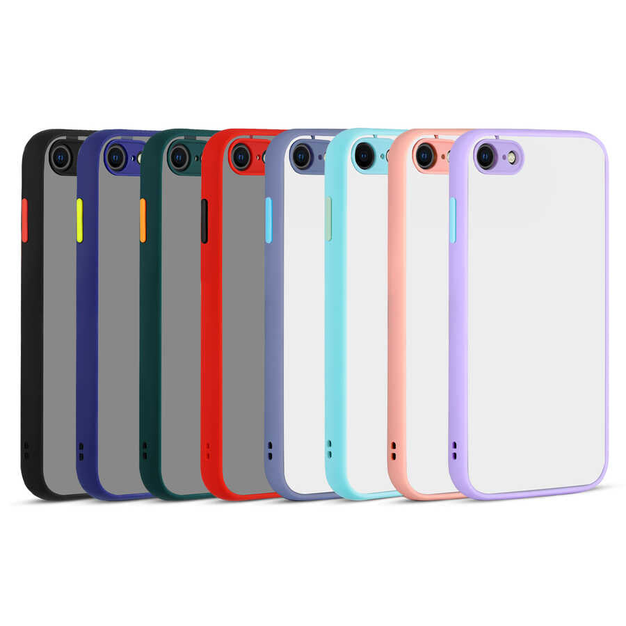 Apple iPhone SE 2022 Kılıf Zore Hux Kapak Mor