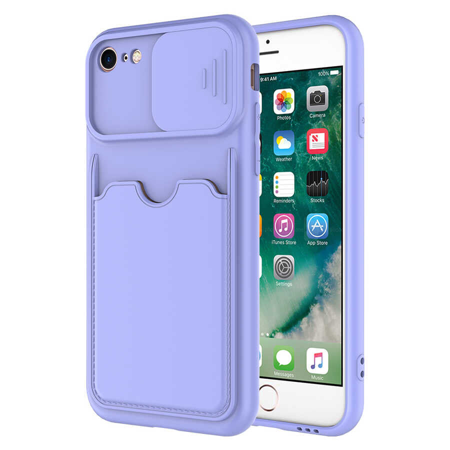 Apple iPhone SE 2022 Kılıf Zore Kartix Kapak Koyu Yeşil