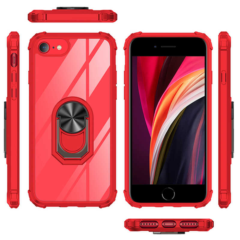 Apple iPhone SE 2022 Kılıf Zore Mola Kapak Kırmızı