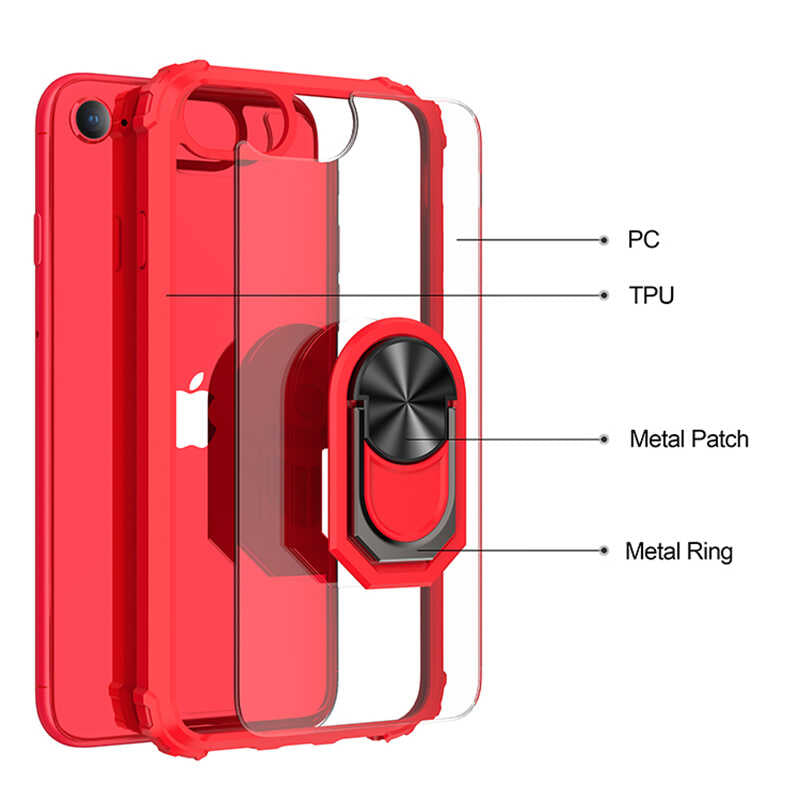 Apple iPhone SE 2022 Kılıf Zore Mola Kapak Kırmızı