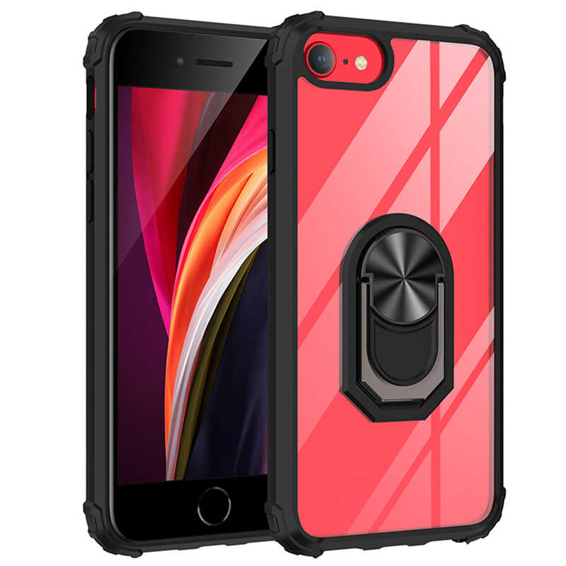 Apple iPhone SE 2022 Kılıf Zore Mola Kapak Siyah
