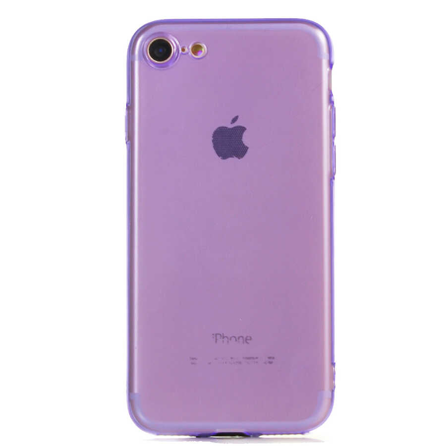 Apple iPhone SE 2022 Kılıf Zore Mun Silikon Mor