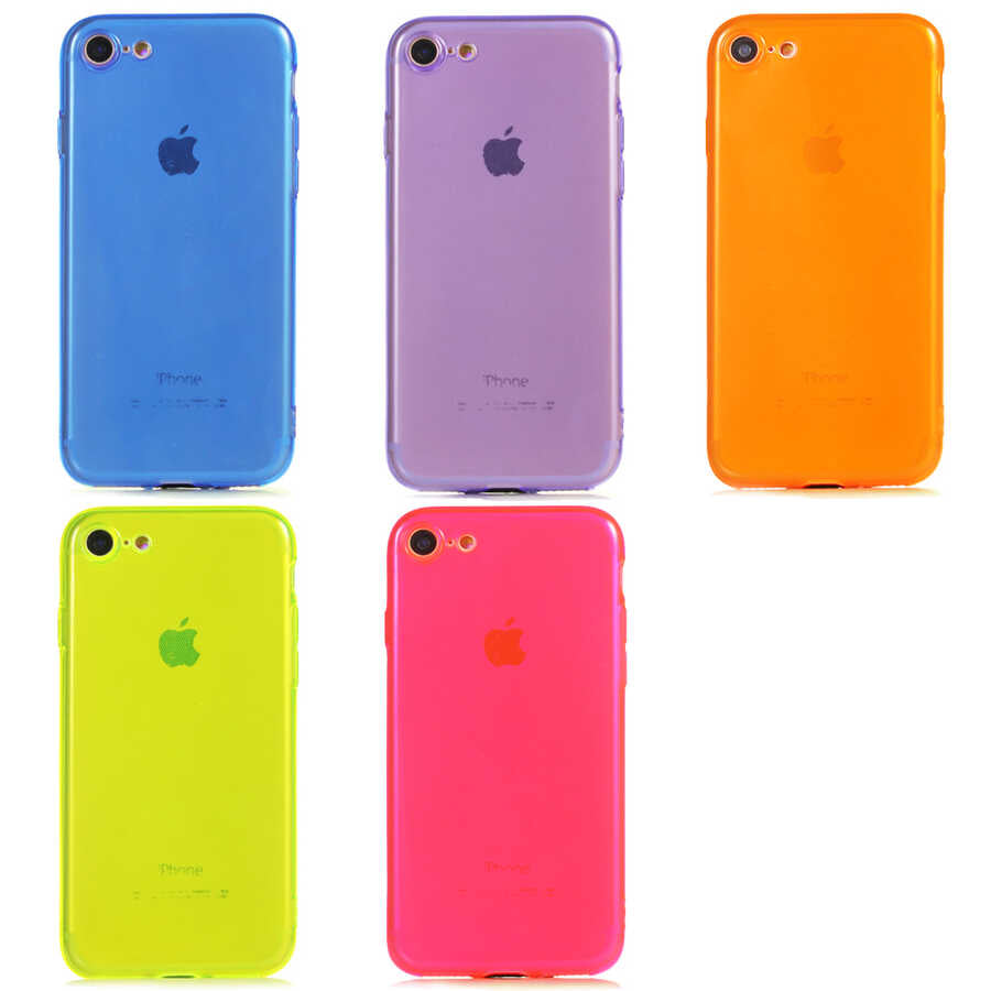 Apple iPhone SE 2022 Kılıf Zore Mun Silikon Sarı