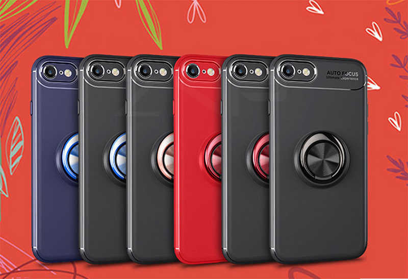 Apple iPhone SE 2022 Kılıf Zore Ravel Silikon Kapak Siyah-Mavi