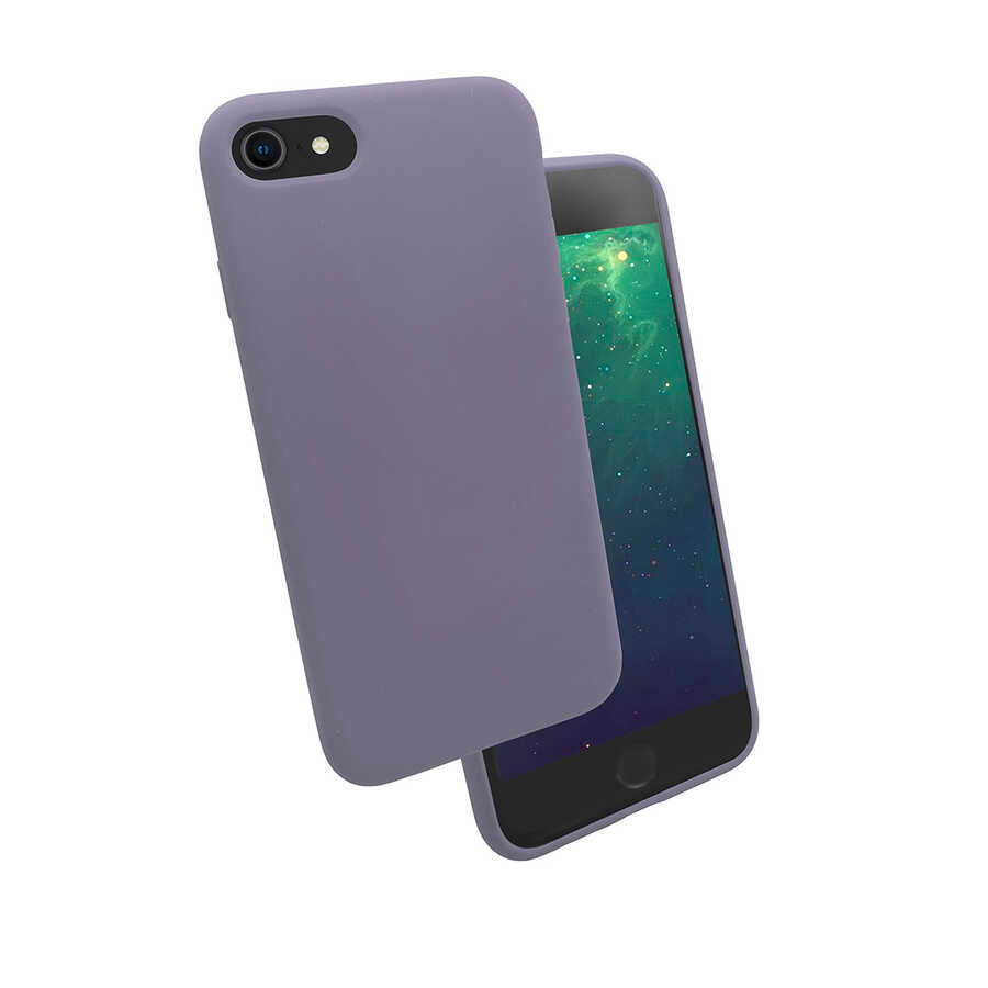 Apple iPhone SE 2022 Kılıf Zore Silk Silikon Koyu Yeşil