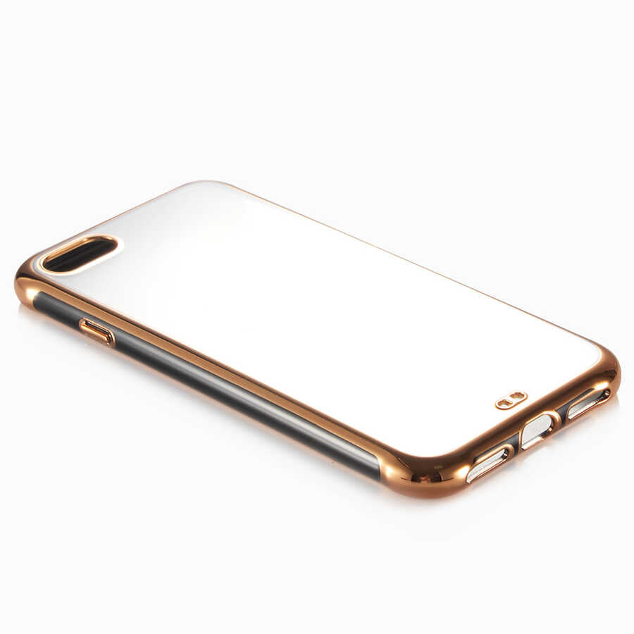 Apple iPhone SE 2022 Kılıf Zore Voit Kapak Gold