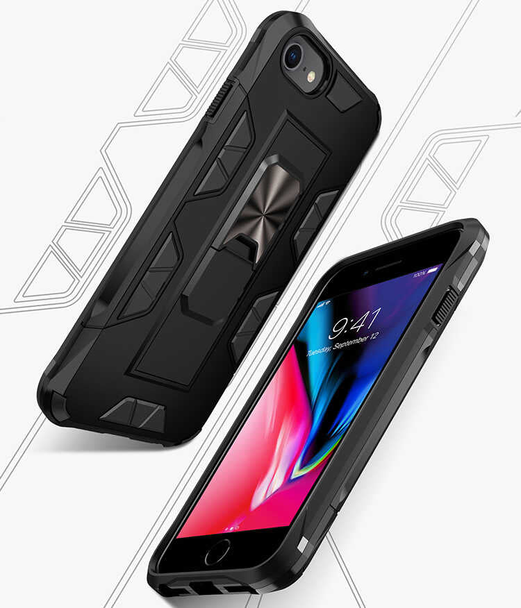 Apple iPhone SE 2022 Kılıf Zore Volve Kapak Kırmızı