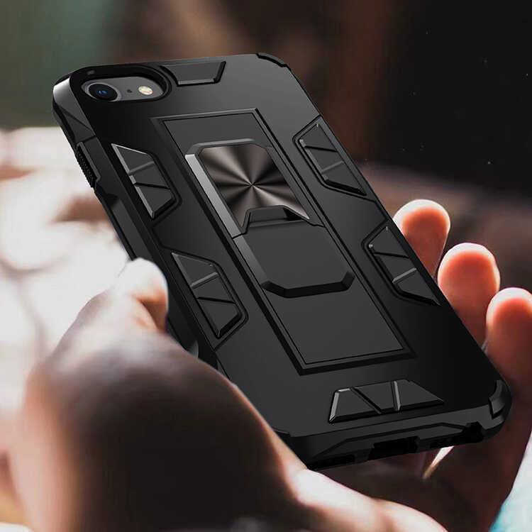 Apple iPhone SE 2022 Kılıf Zore Volve Kapak Lacivert