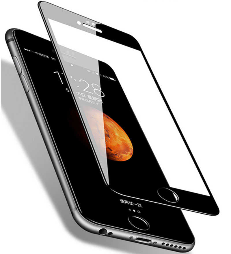 Apple iPhone SE 2022 Zore 3D Latte Cam Ekran Koruyucu Siyah