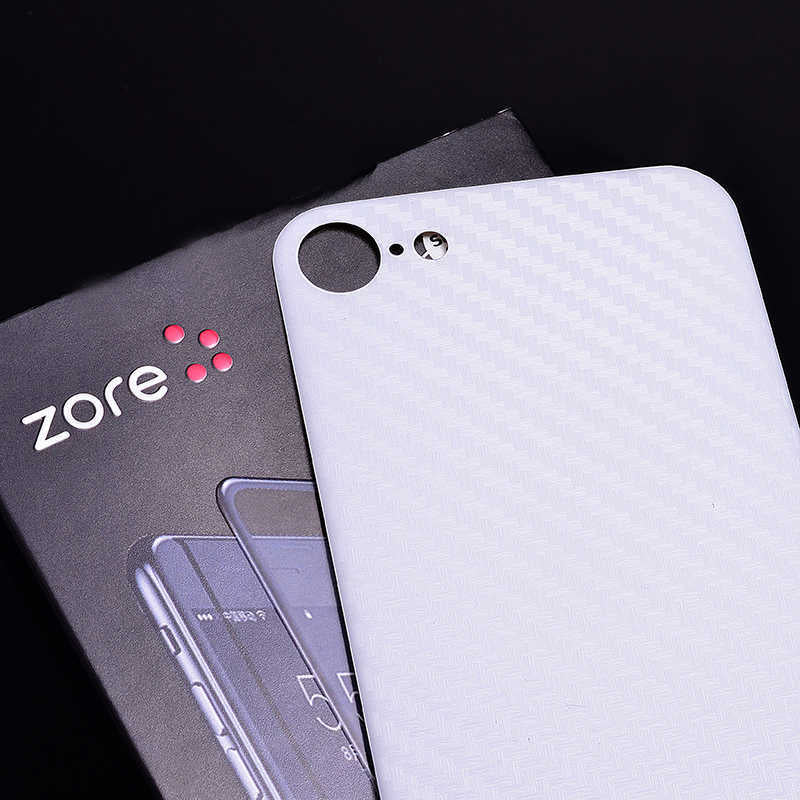 Apple iPhone SE 2022 Zore Kavisli Arka Karbon Koruyucu Jelatin Beyaz