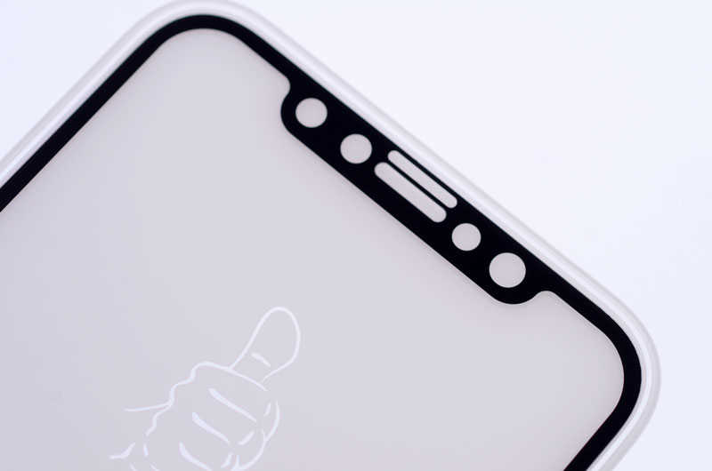 Apple iPhone X Zore Kenarları Kırılmaya Dayanıklı Cam Ekran Koruyucu Siyah