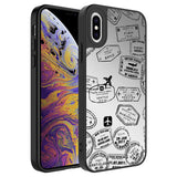 Apple iPhone X Kılıf Aynalı Desenli Kamera Korumalı Parlak Zore Mirror Kapak Seyahat
