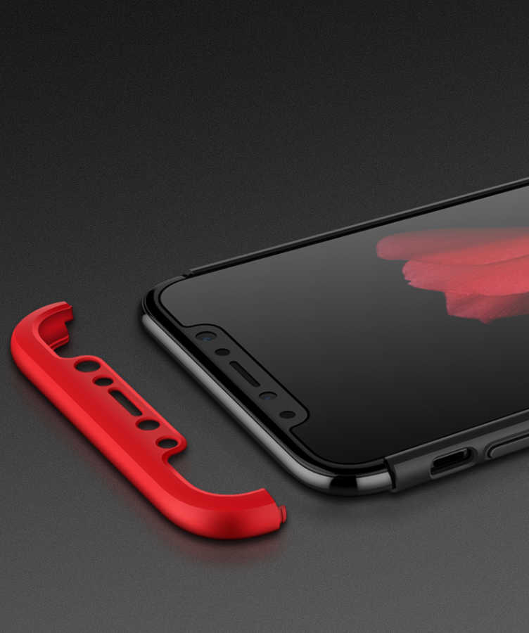 Apple iPhone X Kılıf Zore Ays Kapak Siyah-Mavi