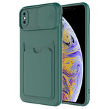Apple iPhone X Kılıf Zore Kartix Kapak Koyu Mor