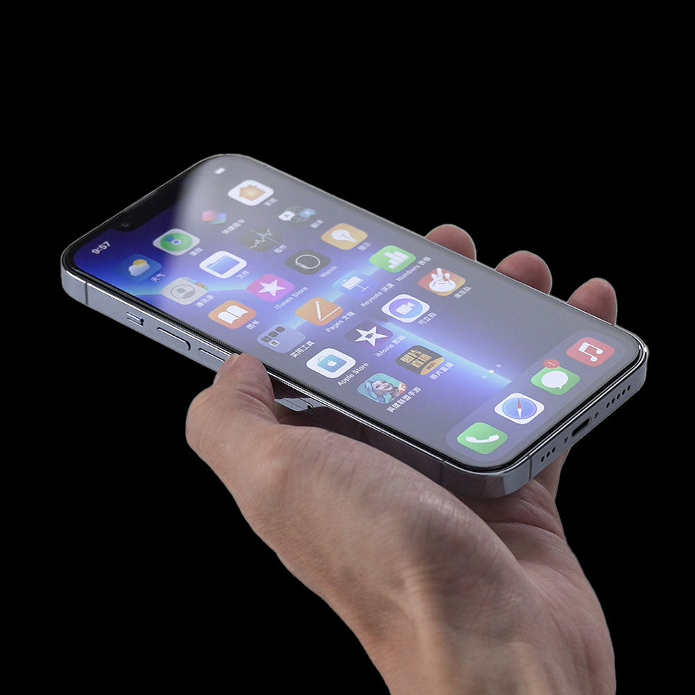 Apple iPhone X Zore Hizalama Aparatlı Hadid Glass Cam Ekran Koruyucu Siyah