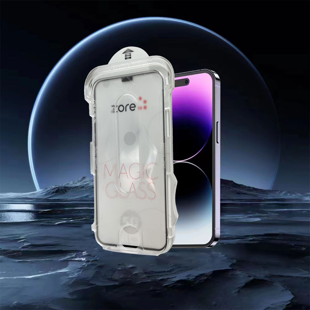 Apple iPhone X Zore Kolay Uygulama Aparatlı 5D Magic Glass Cam Ekran Koruyucu Siyah