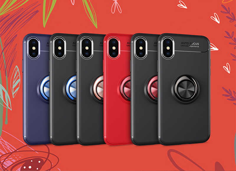 Apple iPhone X Kılıf Zore Ravel Silikon Kapak Siyah-Rose Gold