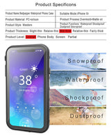 Apple iPhone XR 6.1 Kılıf Zore 1-1 Su Geçirmez Kılıf Siyah