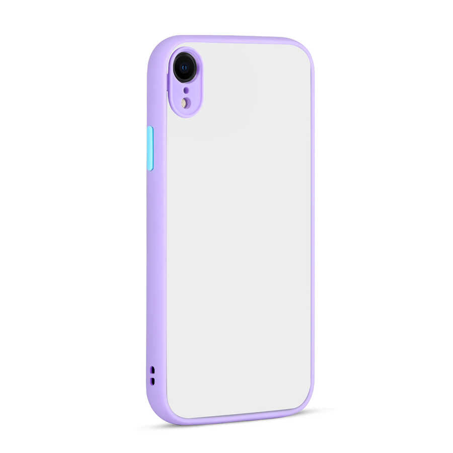 Apple iPhone XR 6.1 Kılıf Zore Hux Kapak Mor