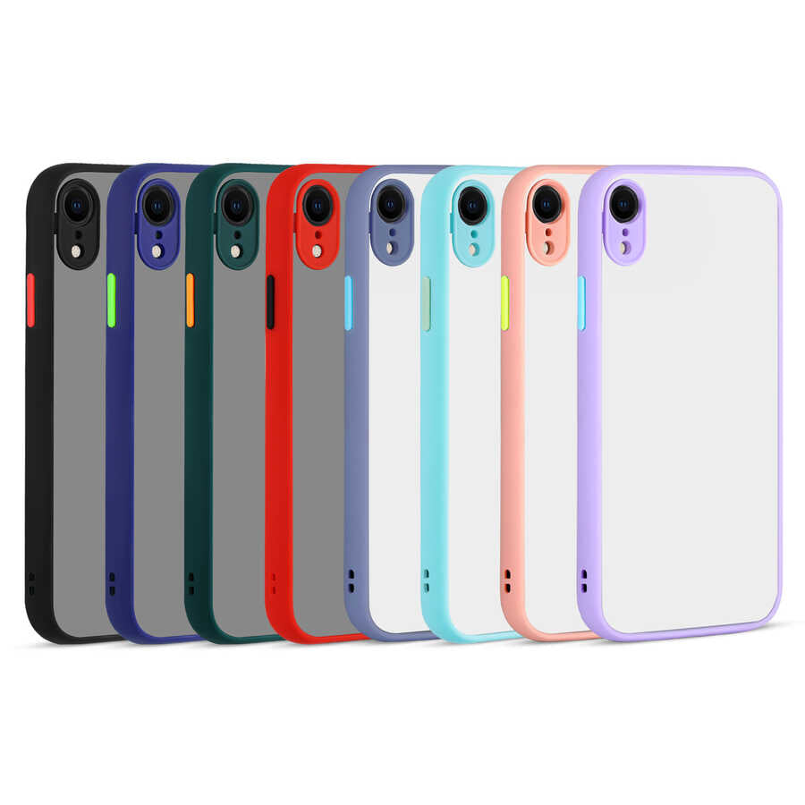 Apple iPhone XR 6.1 Kılıf Zore Hux Kapak Lacivert