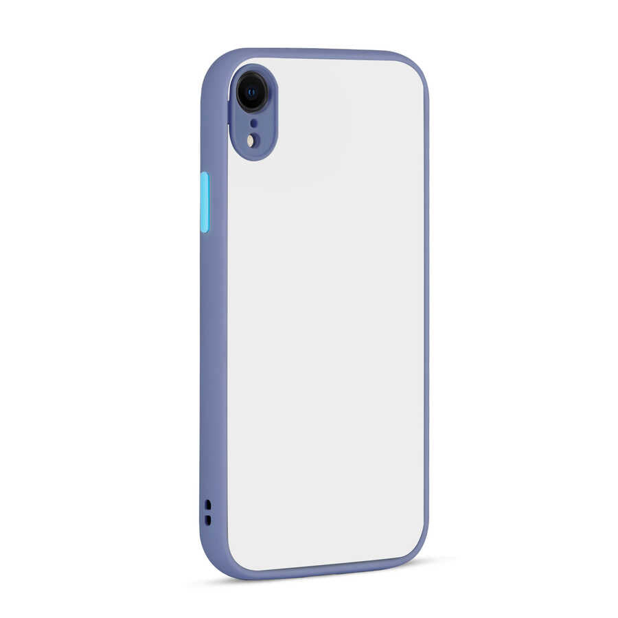 Apple iPhone XR 6.1 Kılıf Zore Hux Kapak Mor