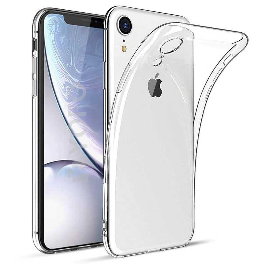 Apple iPhone XR 6.1 Kılıf Zore Kamera Korumalı Süper Silikon Kapak Renksiz
