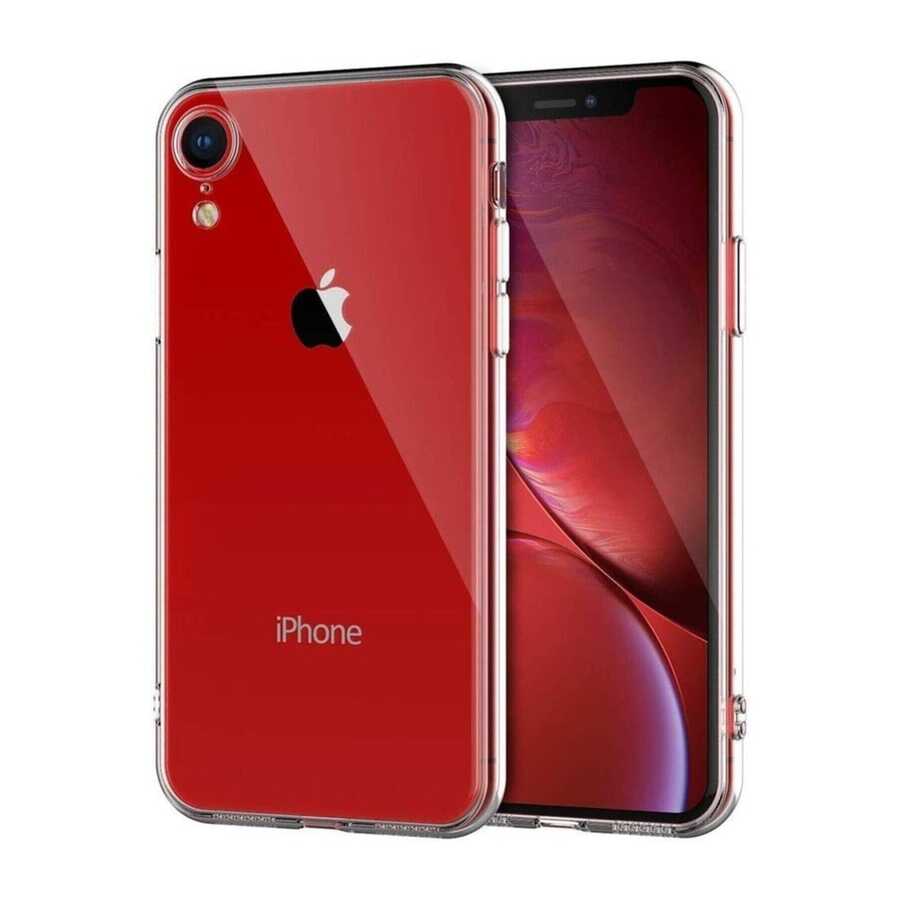 Apple iPhone XR 6.1 Kılıf Zore Kamera Korumalı Süper Silikon Kapak Renksiz