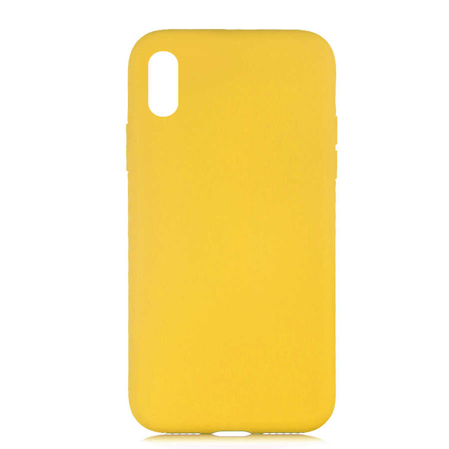 Apple iPhone XR 6.1 Kılıf Zore LSR Lansman Kapak Sarı