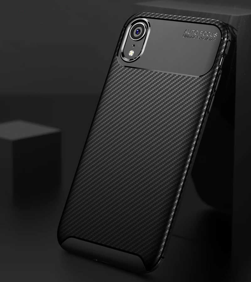 Apple iPhone XR 6.1 Kılıf Zore Negro Silikon Kapak Kahverengi