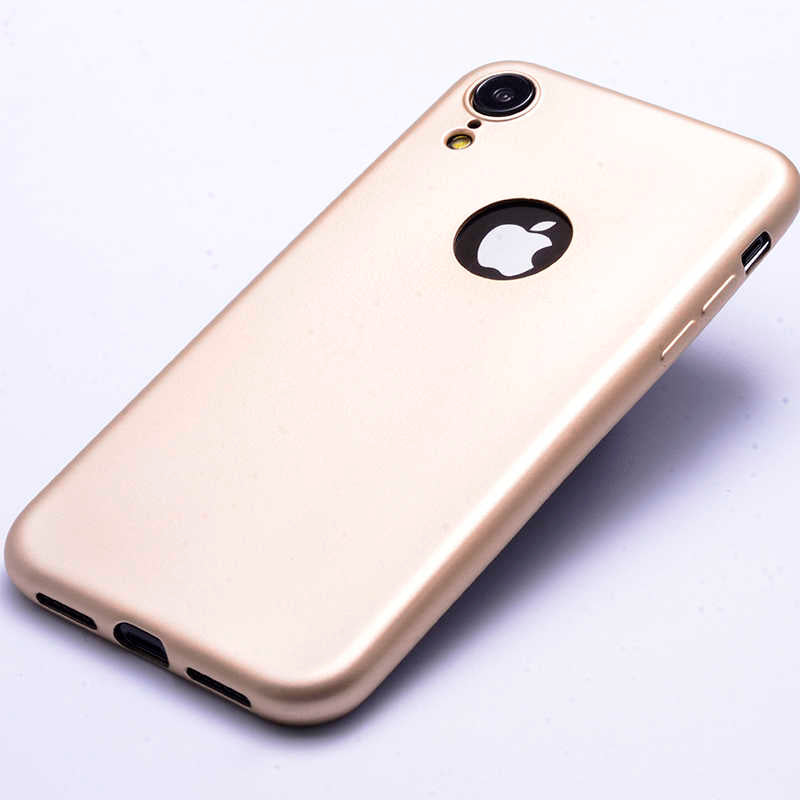 Apple iPhone XR 6.1 Kılıf Zore Premier Silikon Kapak Gold